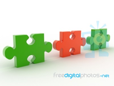 Puzzle Out Standing Colour Stock Image
