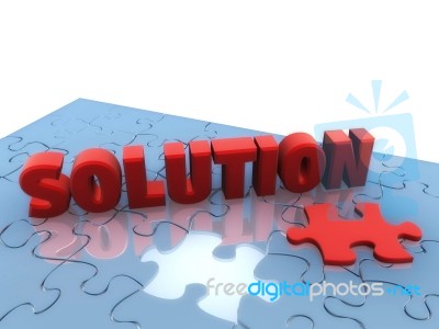 Puzzle Solution Stock Image