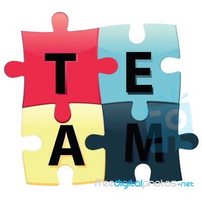 Puzzle Team Stock Image