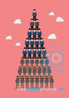 Pyramid Of Social Class Stock Image