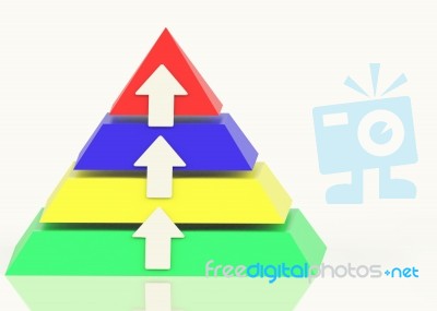 Pyramid With Up Arrows Stock Image