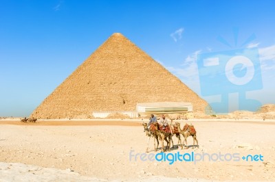 Pyramids Of Giza, Cairo, Egypt Stock Photo