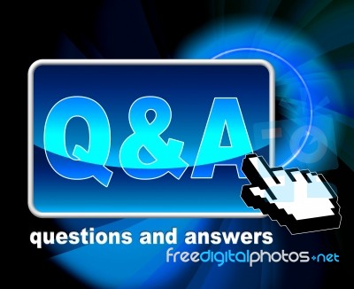 Q And A Means Frequently Asked Questions And Web Stock Image