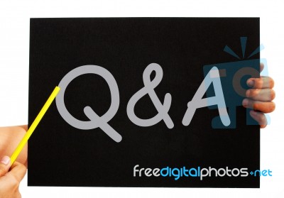 Q&a Blackboard Means Questions Answers And Assistance Stock Image