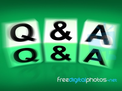 Q&a Blocks Displays Questions And Answers Stock Image