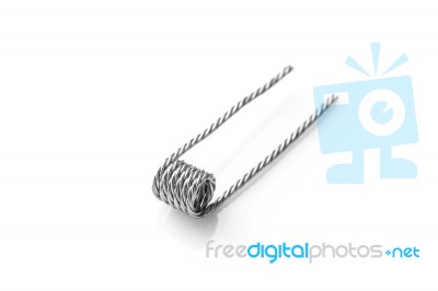 Quad Coil For Vaping On A White Background Stock Photo