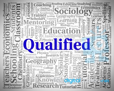 Qualified Word Meaning Adept And Skilful Stock Image