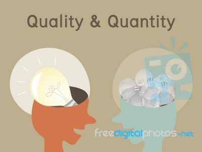 Quality And Quantity, Conceptual Stock Image