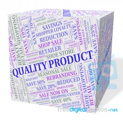 Quality Product Means Approved Products And Guarantee Stock Image