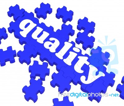 Quality Puzzle Showing Excellence And Premium Products Stock Image