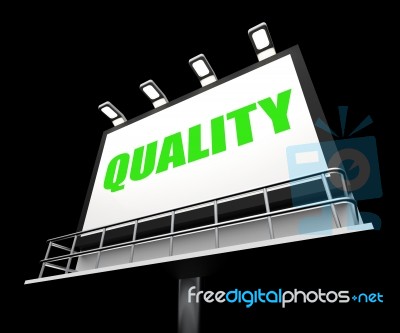 Quality Sign Shows Condition Aspect Or Certified Perfect Stock Image