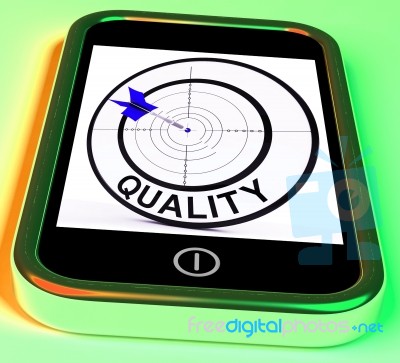 Quality Smartphone Means Excellent Goods And Customer Satisfacti… Stock Image Quality Smartphone Means Excellent Goods And Customer Satisfacti… Stock Image