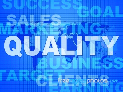 Quality Words Shows Guarantee Check And Approve Stock Image