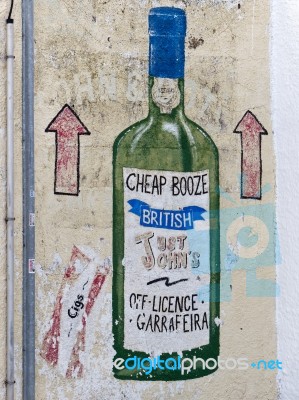 Quarteira, Southern Algarve/portugal - March 10 : Painting On Th… Stock Photo