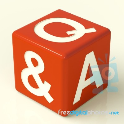 Question And Answer Dice Stock Image