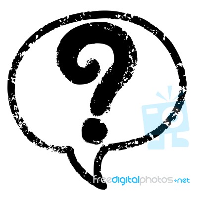 Question Marks In Speech Bubble Icon Stock Image