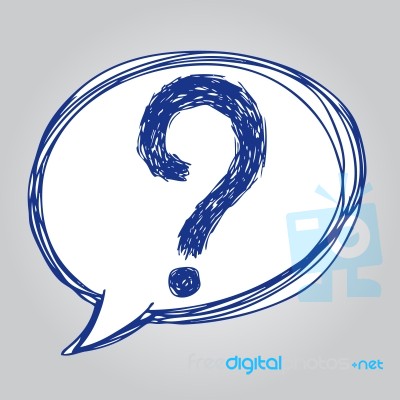 Question Marks In Speech Bubble Icon Stock Image