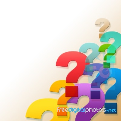 Question Marks Shows Frequently Asked Questions And Answer Stock Image