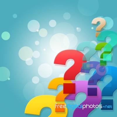 Question Marks Shows Frequently Asked Questions And Asking Stock Image