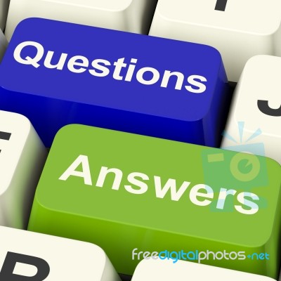 Questions And Answers Keys Stock Image