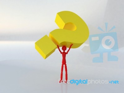 Questions Man Stock Image