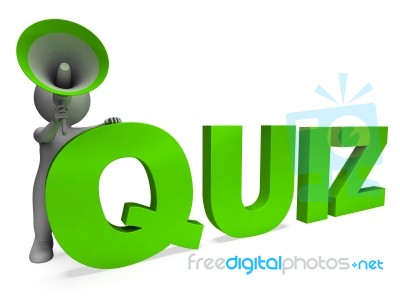 Quiz Character Means Test Questions Answers Or Questioning Stock Image