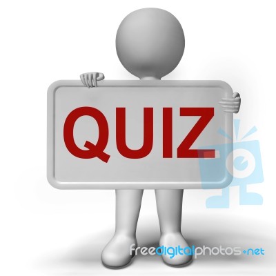 Quiz Sign Meaning Test Exam Or Examination Stock Image