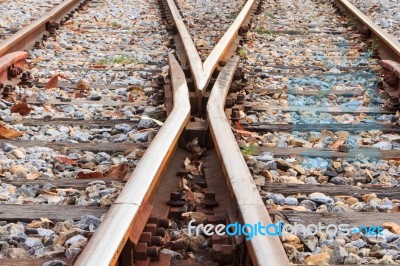 Railway Track Stock Photo