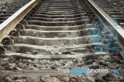 Railway Track Stock Photo