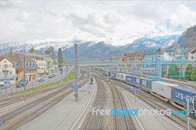 Railway Track Stock Photo