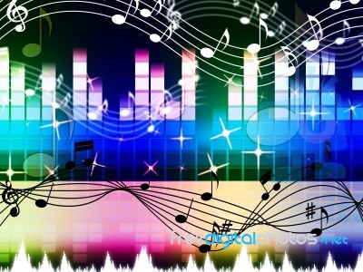 Rainbow Music Background Means Pop Rock Or Rap
 Stock Image