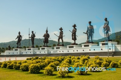 Rajabhakti Park With The Moutain Behind Stock Photo