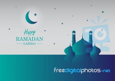 Ramadan Kareem Greeting Card Stock Image