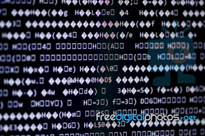 Random Computer Code Stock Photo