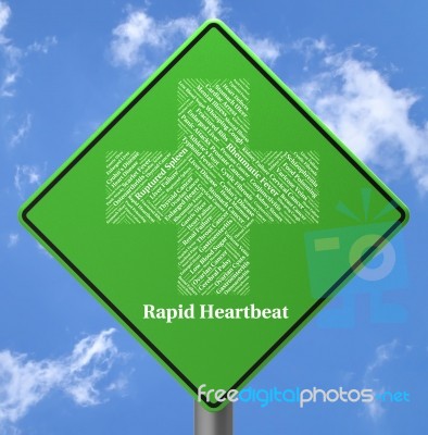 Rapid Heartbeat Indicates Poor Health And Disease Stock Image