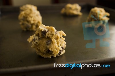 Raw Cookie Dough Stock Photo