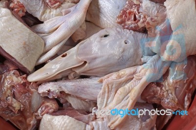 Raw Ducks Meat Stock Photo