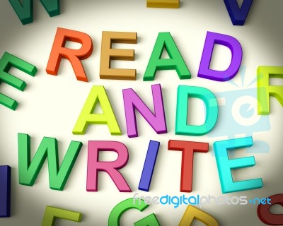 Read And Write Kids Letters Stock Image
