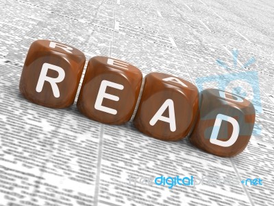 Read Dice Show Fiction Non-fiction And Literacy Stock Image Read Dice Show Fiction Non-fiction And Literacy Stock Image