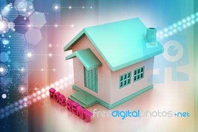Real Estate Concept House For Rent Stock Image