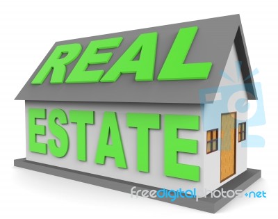 Real Estate Represents For Sale 3d Rendering Stock Image