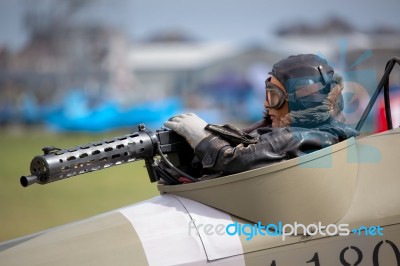 Rear Gunner Junkers Cl1 Stock Photo