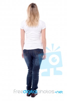 Rear View Of A Woman Stock Photo
