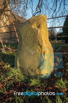 Reburial Stone At Kempsey In Worcestershire Stock Photo