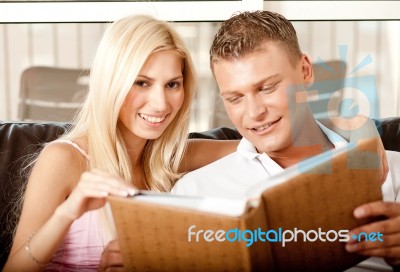 Recalling Memories And Smiling Stock Photo