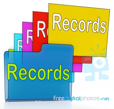 Records Folders Shows Files Reports Or Evidence Stock Image