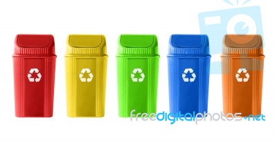 Recycle Bins Stock Photo