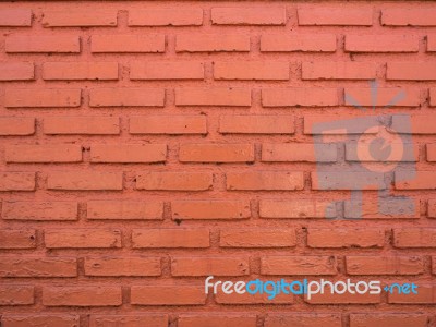 Red And Brown Brick Wall Texture For Background Stock Photo