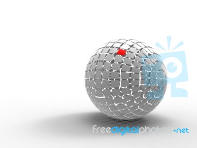 red and white sphere Stock Image