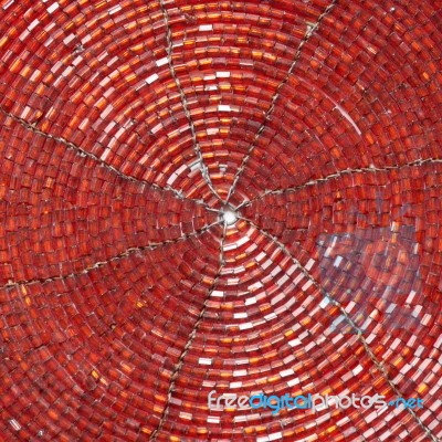 Red Bead Texture Background Stock Photo